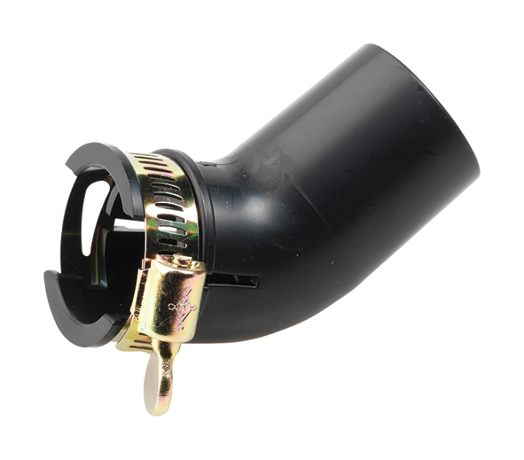 Adaptador acodado con cierre Int 32mm. Ext 37mm.