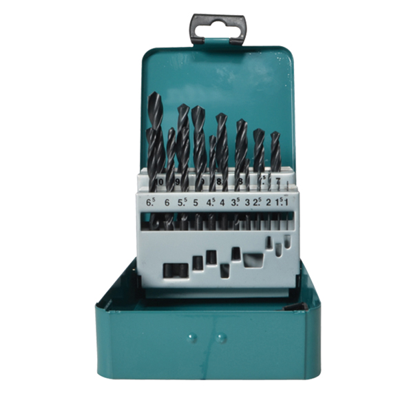 Estuche de brocas para metal HSS-R de 1 a 10mm 19 piezas