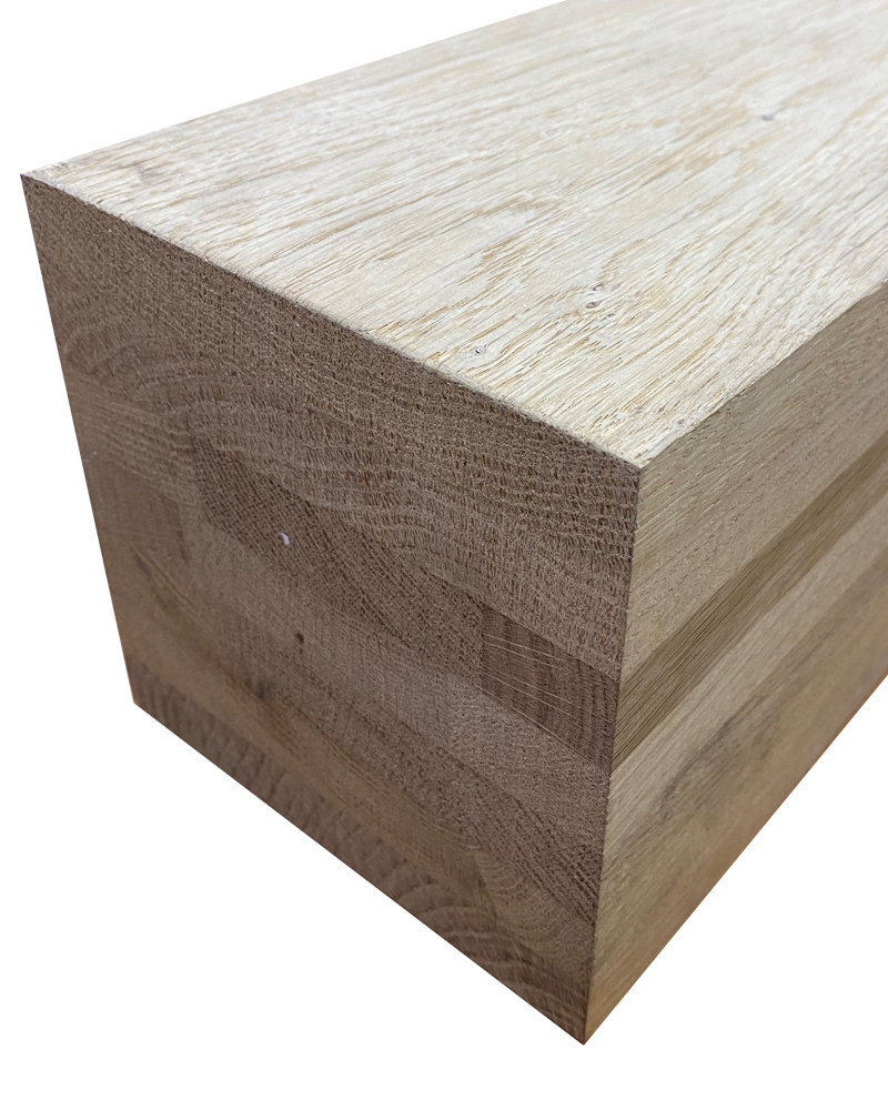 Vigas de roble y castaño laminadas