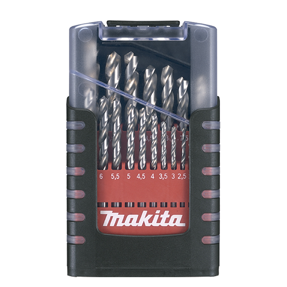 Estuche de brocas para metal HSS-G de 1 a 10mm 19 piezas