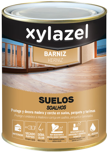 Xylazel Barniz suelos al agua satinado 4L
